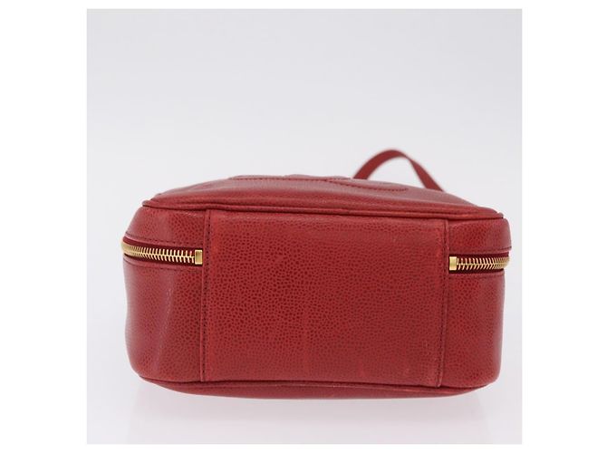 Bolso Vanity CHANEL de piel Caviar 2way Rojo Dorado CC - vista 14