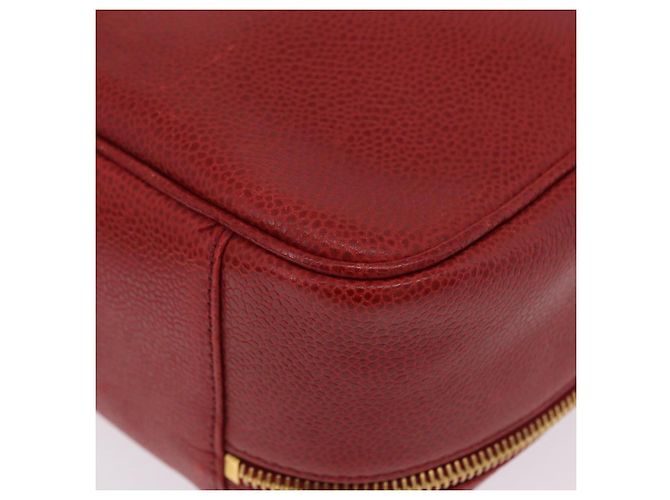 Bolso Vanity CHANEL de piel Caviar 2way Rojo Dorado CC - vista 18