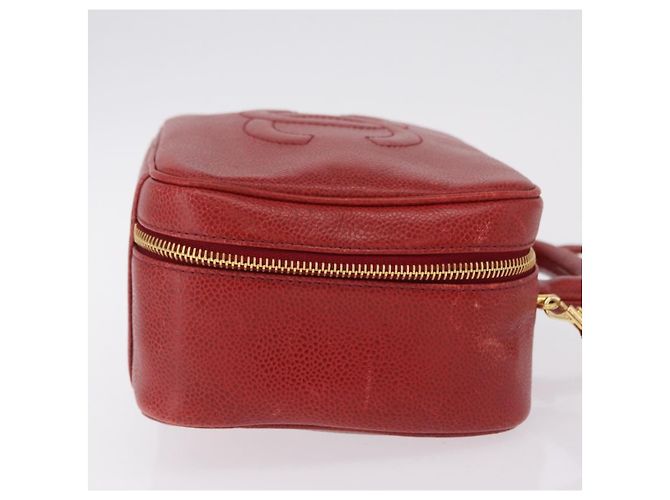 Bolso Vanity CHANEL de piel Caviar 2way Rojo Dorado CC - vista 5