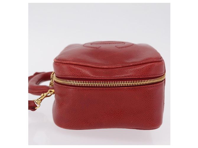 Bolso Vanity CHANEL de piel Caviar 2way Rojo Dorado CC - vista 7