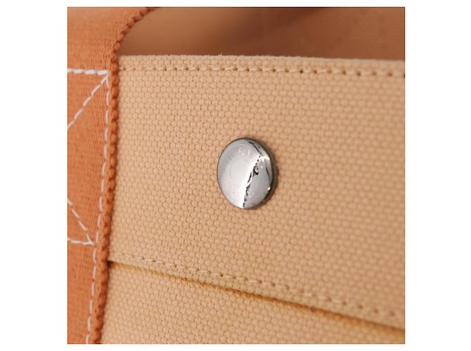 Hermès HERMES Coquillage PM Hand Bag Canvas Orange Silver - Ansicht 16
