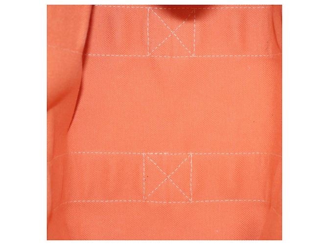 Hermès HERMES Coquillage PM Hand Bag Canvas Orange Silver - Ansicht 17