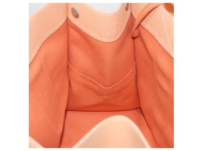 Hermès HERMES Coquillage PM Hand Bag Canvas Orange Silver - Ansicht 18