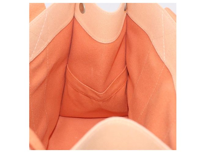 Hermès HERMES Coquillage PM Hand Bag Canvas Orange Silver - Ansicht 19