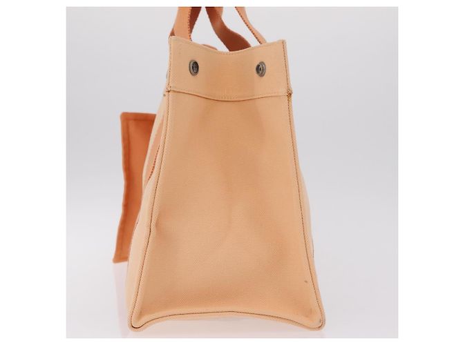 Hermès HERMES Coquillage PM Hand Bag Canvas Orange Silver - Ansicht 4