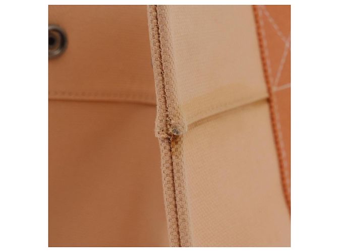 Hermès HERMES Coquillage PM Hand Bag Canvas Orange Silver - Ansicht 6