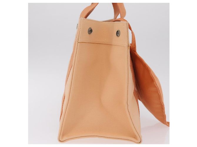 Hermès HERMES Coquillage PM Hand Bag Canvas Orange Silver - Ansicht 7