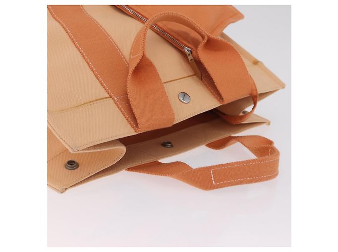 Hermès HERMES Coquillage PM Hand Bag Canvas Orange Silver - Ansicht 8