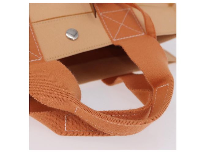 Hermès HERMES Coquillage PM Hand Bag Canvas Orange Silver - Ansicht 9