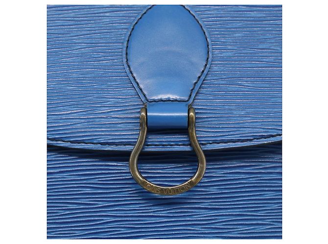 Saint-Cloud LOUIS VUITTON Epi Saint Cloud GM Shoulder Bag Toledo Blue M52195 LV - vista 18