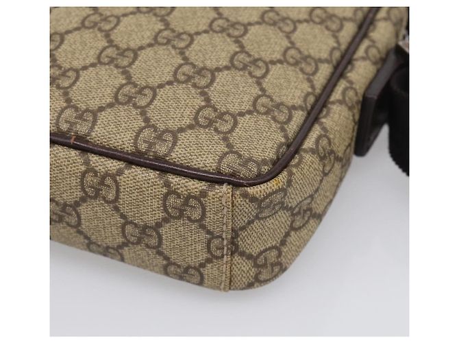 GUCCI GG Supreme Shoulder Bag PVC Beige Silver 122754 - vista 10