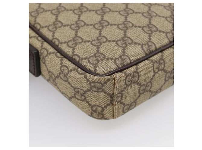 GUCCI GG Supreme Shoulder Bag PVC Beige Silver 122754 - vista 13