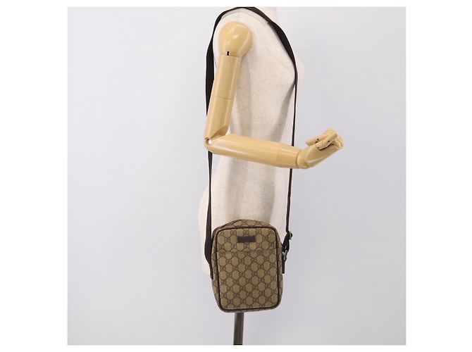 GUCCI GG Supreme Shoulder Bag PVC Beige Silver 122754 - vista 23