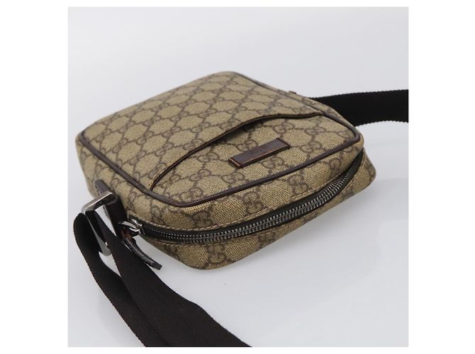 GUCCI GG Supreme Shoulder Bag PVC Beige Silver 122754 - vista 6