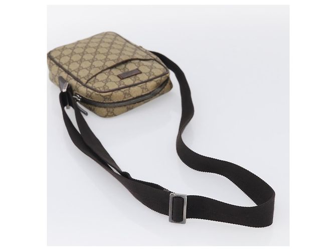 GUCCI GG Supreme Shoulder Bag PVC Beige Silver 122754 - vista 7