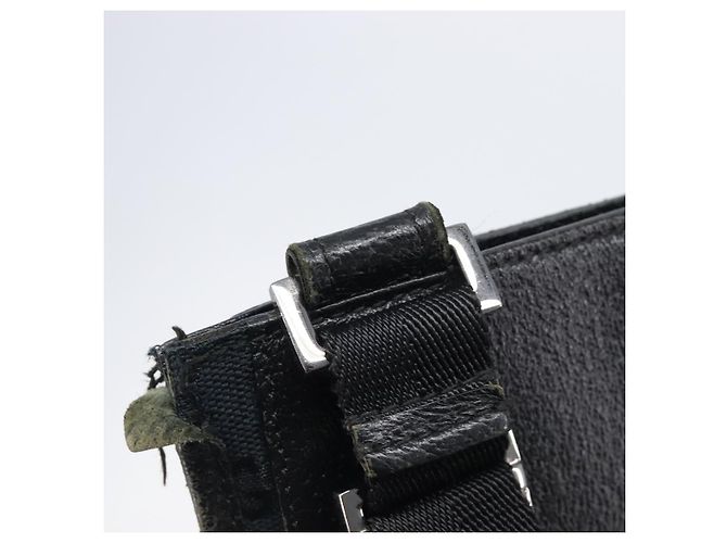 GUCCI GG Canvas Shoulder Bag Black Silver 27639 - vista 15