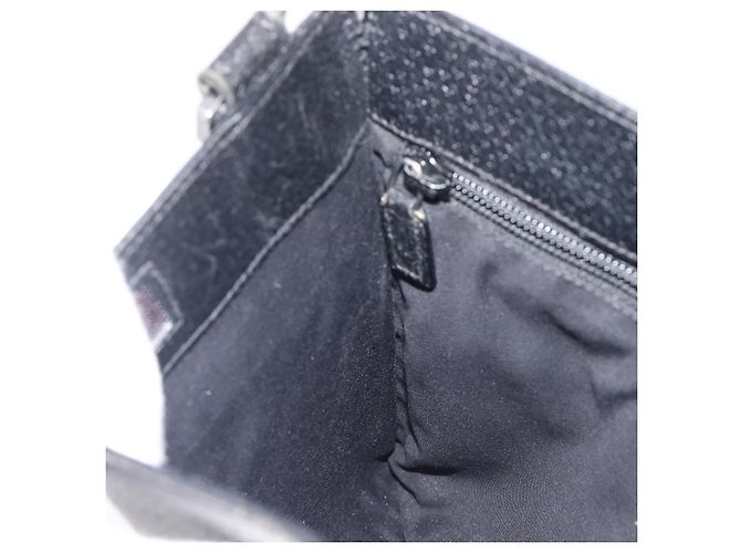 GUCCI GG Canvas Shoulder Bag Black Silver 27639 - vista 21
