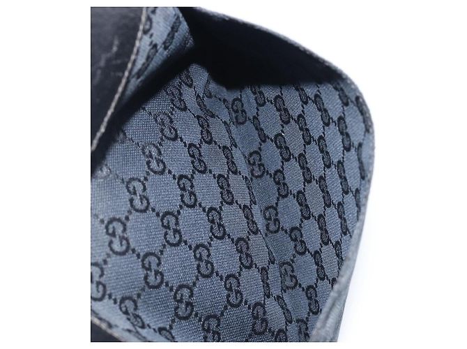 GUCCI GG Canvas Shoulder Bag Black Silver 27639 - vista 24