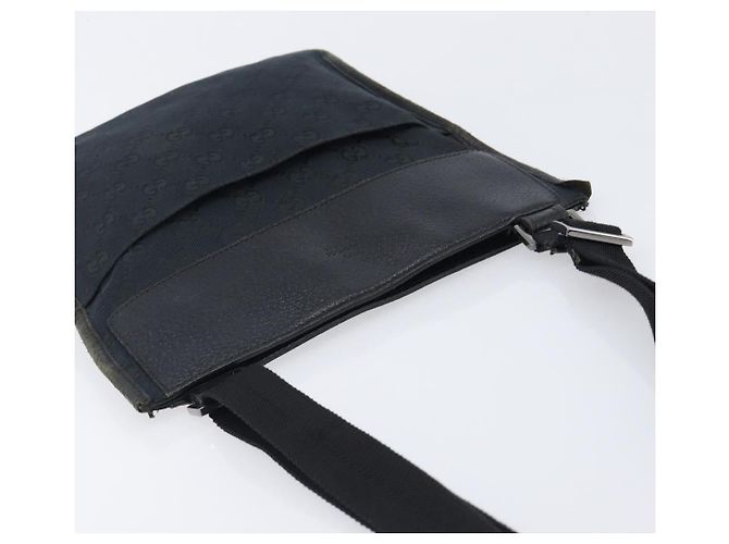 GUCCI GG Canvas Shoulder Bag Black Silver 27639 - vista 6