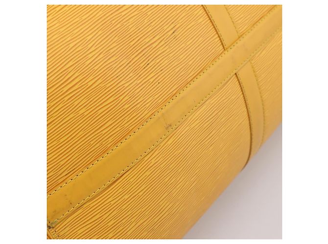 LOUIS VUITTON Epi Keepall 55 Boston Bag Yellow LV - vista 18