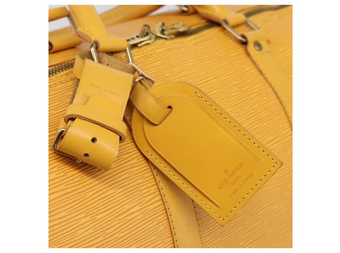 LOUIS VUITTON Epi Keepall 55 Boston Bag Yellow LV - vista 19