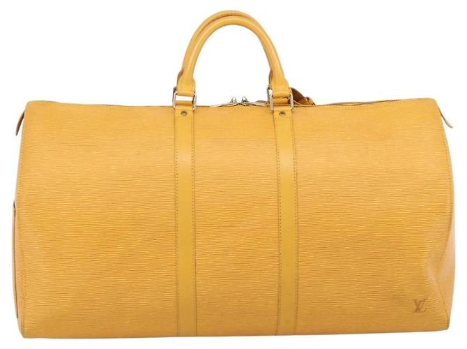 LOUIS VUITTON Epi Keepall 55 Boston Bag Yellow LV - vista 2