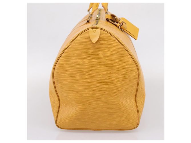 LOUIS VUITTON Epi Keepall 55 Boston Bag Yellow LV - vista 3