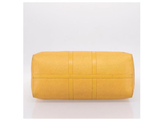 LOUIS VUITTON Epi Keepall 55 Boston Bag Yellow LV - vista 5