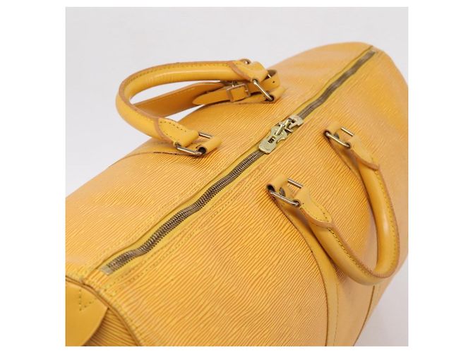 LOUIS VUITTON Epi Keepall 55 Boston Bag Yellow LV - vista 6
