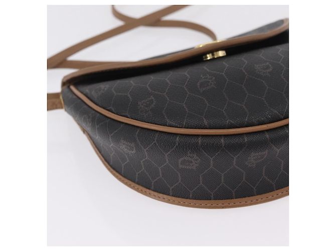 Christian Dior Honeycomb Shoulder Bag PVC Black Gold - vista 10