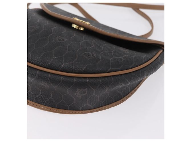 Christian Dior Honeycomb Shoulder Bag PVC Black Gold - vista 11