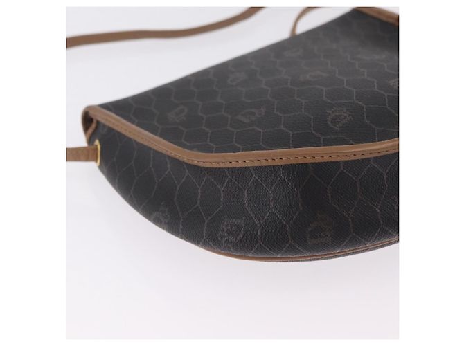 Christian Dior Honeycomb Shoulder Bag PVC Black Gold - vista 12