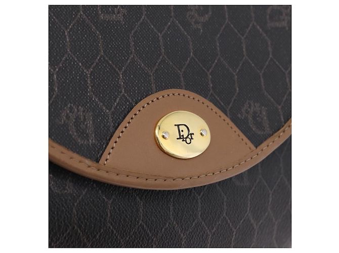 Christian Dior Honeycomb Shoulder Bag PVC Black Gold - vista 14