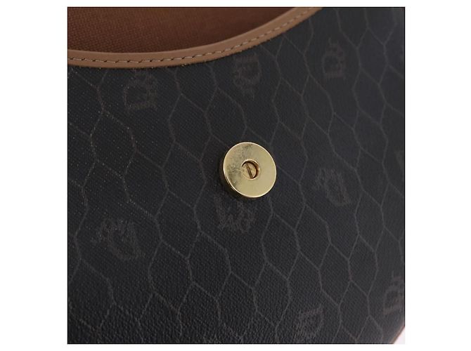 Christian Dior Honeycomb Shoulder Bag PVC Black Gold - vista 17