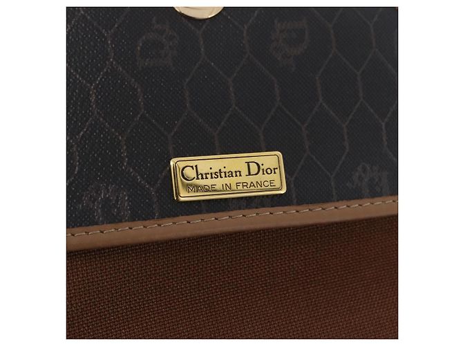 Christian Dior Honeycomb Shoulder Bag PVC Black Gold - vista 18