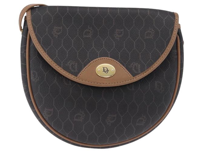 Christian Dior Honeycomb Shoulder Bag PVC Black Gold - vista 2