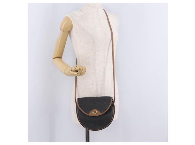 Christian Dior Honeycomb Shoulder Bag PVC Black Gold - vista 22