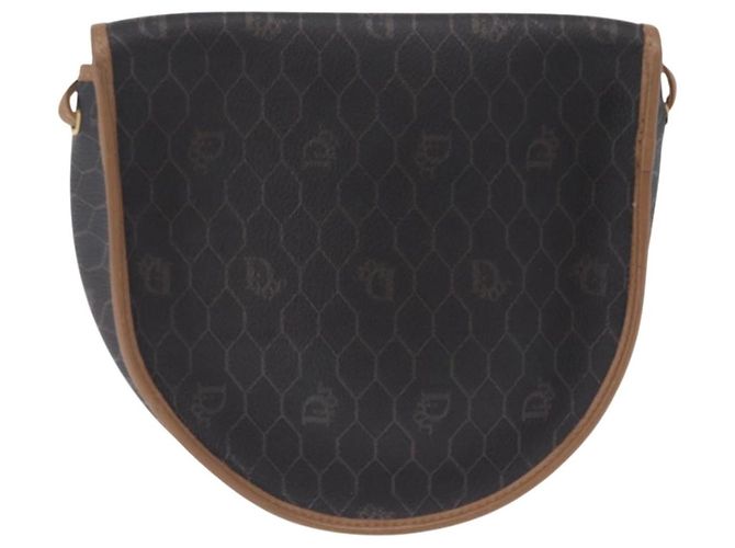 Christian Dior Honeycomb Shoulder Bag PVC Black Gold - vista 3