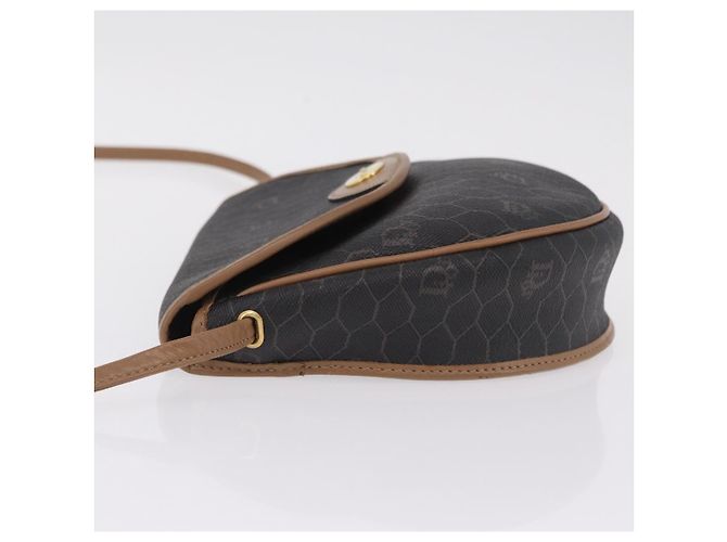 Christian Dior Honeycomb Shoulder Bag PVC Black Gold - vista 5