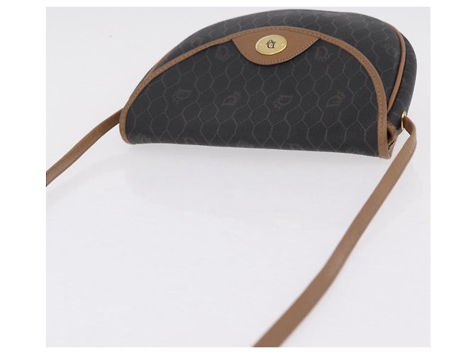 Christian Dior Honeycomb Shoulder Bag PVC Black Gold - vista 6