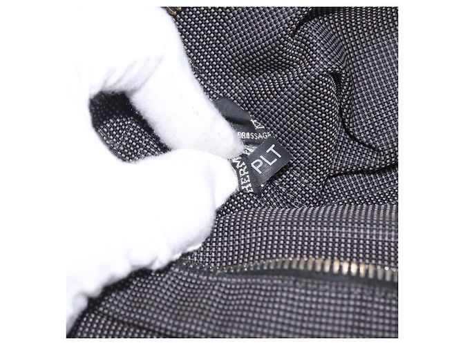 Hermès HERMES Her Line PM Hand Bag Canvas Gray Silver - Ansicht 21