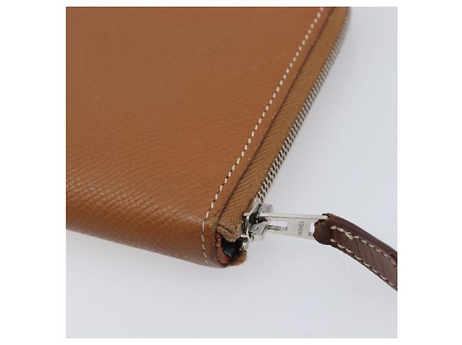 Hermès HERMES Azap Long Silk In Long Wallet Leather Brown Silver - vista 10