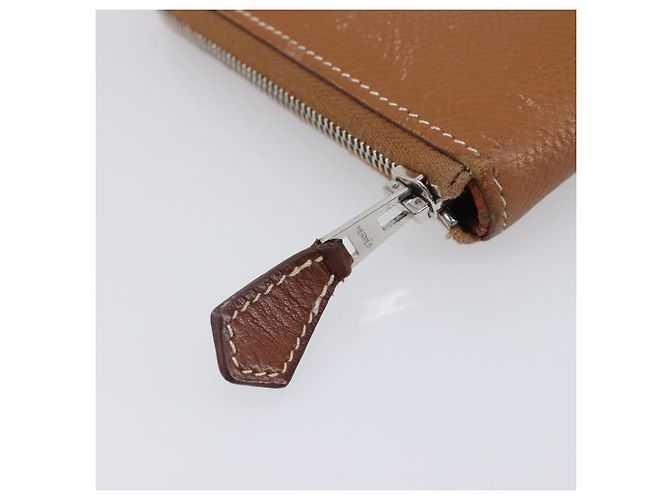 Hermès HERMES Azap Long Silk In Long Wallet Leather Brown Silver - vista 14