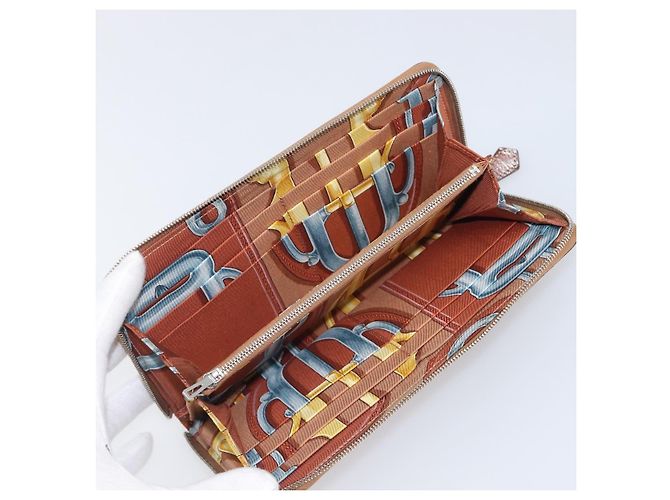 Hermès HERMES Azap Long Silk In Long Wallet Leather Brown Silver - vista 15