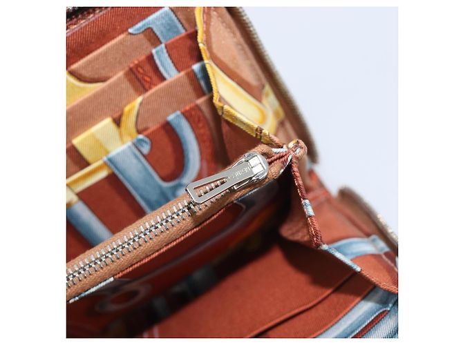 Hermès HERMES Azap Long Silk In Long Wallet Leather Brown Silver - vista 19