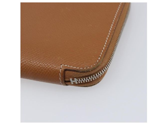 Hermès HERMES Azap Long Silk In Long Wallet Leather Brown Silver - vista 8