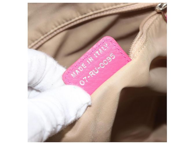 Christian Dior Trotter Canvas Shoulder Bag Beige Silver - vista 25