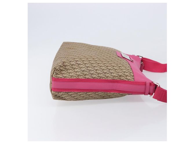 Christian Dior Trotter Canvas Shoulder Bag Beige Silver - vista 4