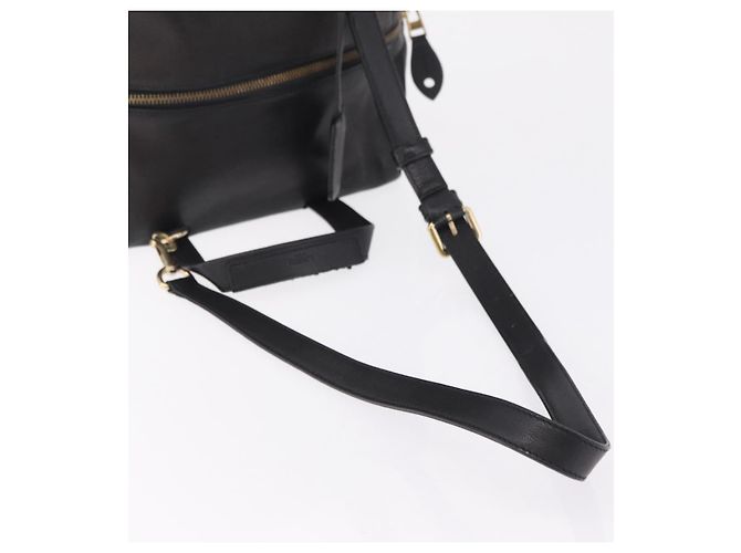 LOEWE Origami Kubo Hand Bag Leather 2way Black Gold - vista 10