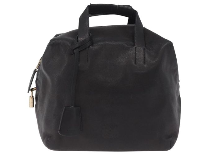 LOEWE Origami Kubo Hand Bag Leather 2way Black Gold - vista 13